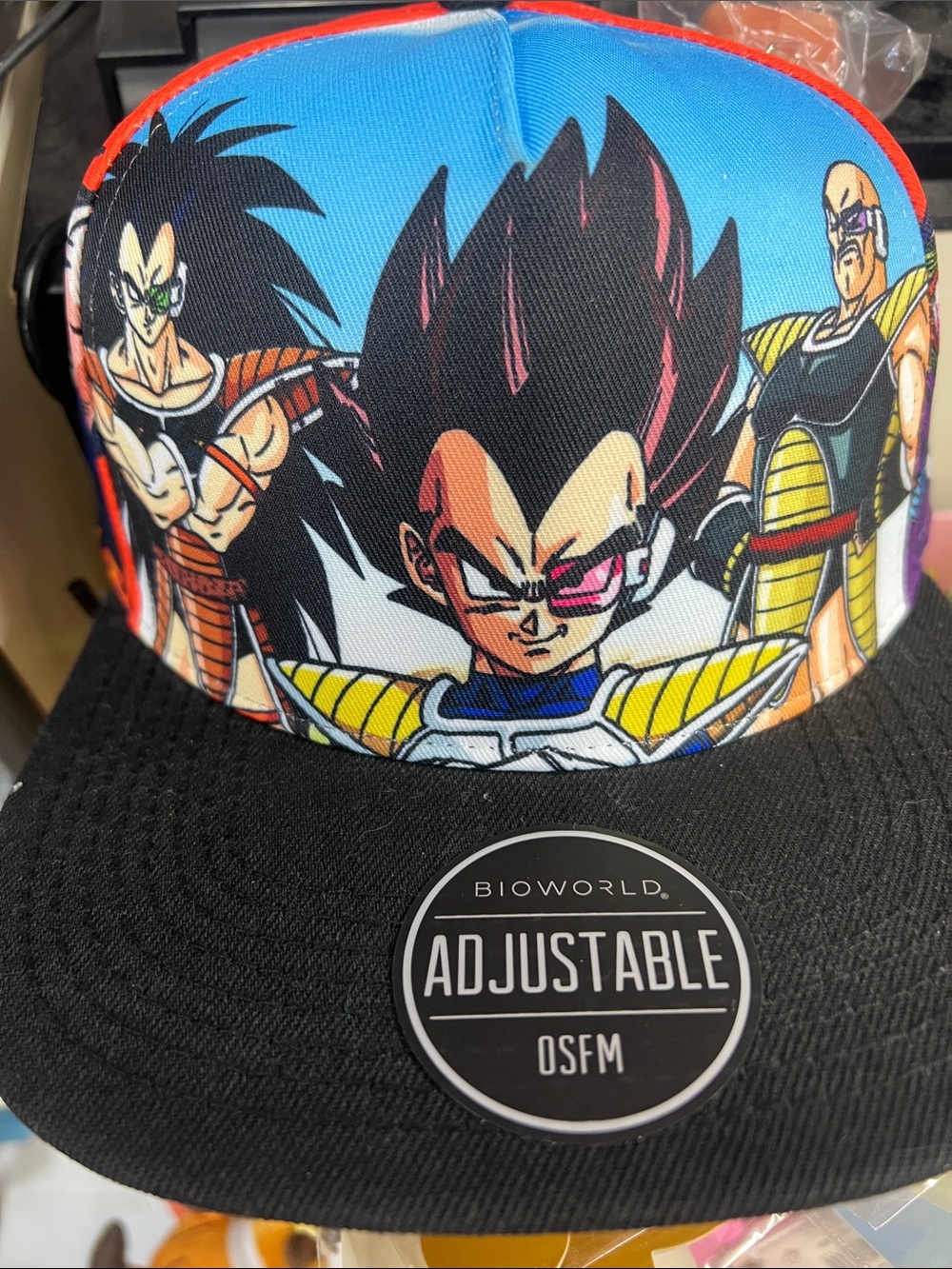 Bioworld Blue/Black Dragon Ball Z Character Snapback Hat